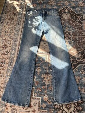 mavi super low rise flare jeans